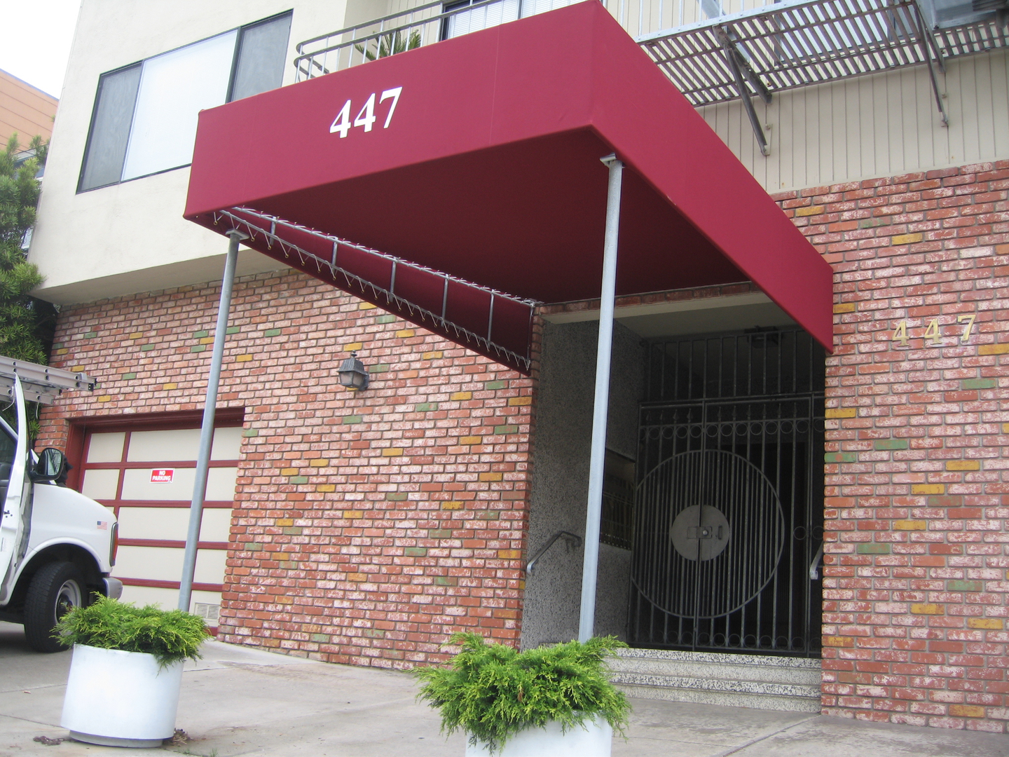 Red Canopy for a Building