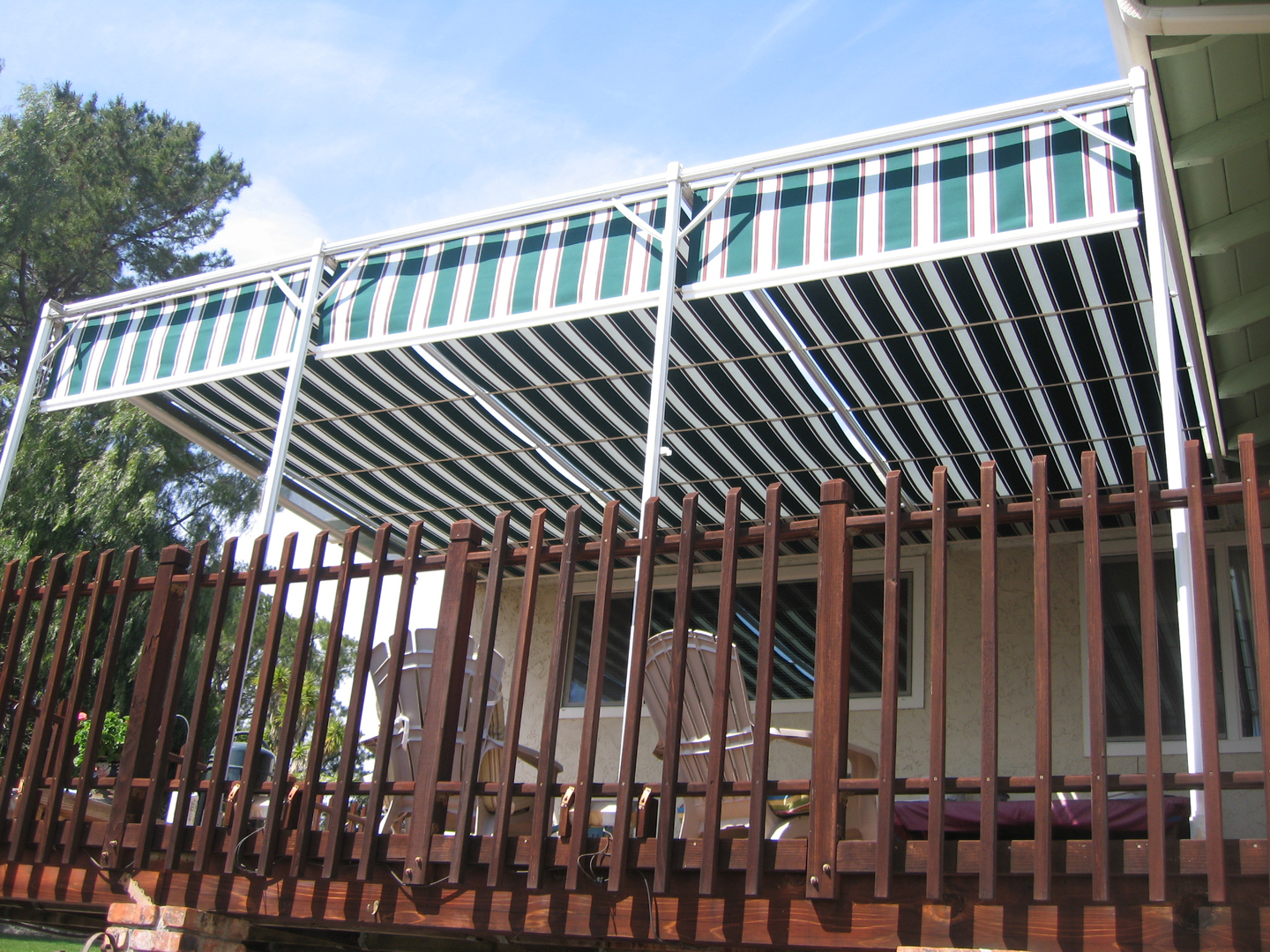 Striped Canopies for the Outdoor Areas