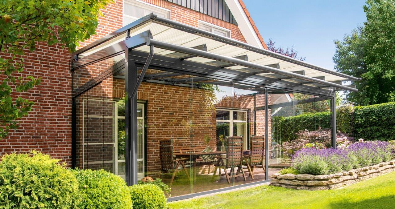 Glass Walls With Awnings