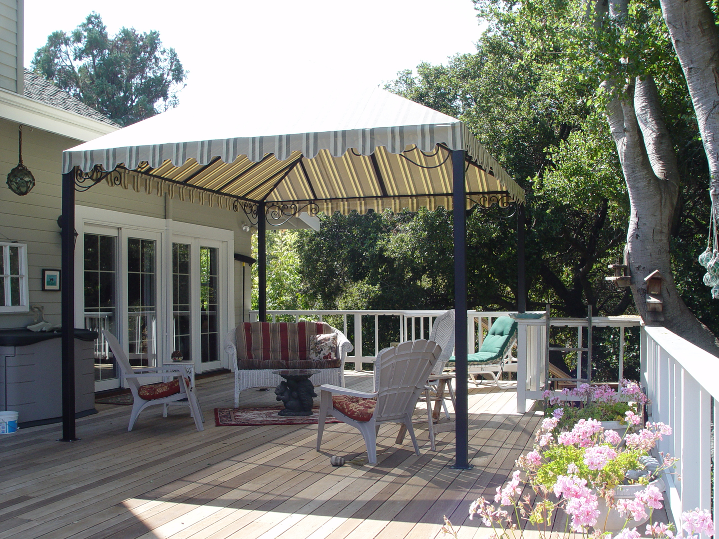 A Canopy Above an Outdoor Lounge  