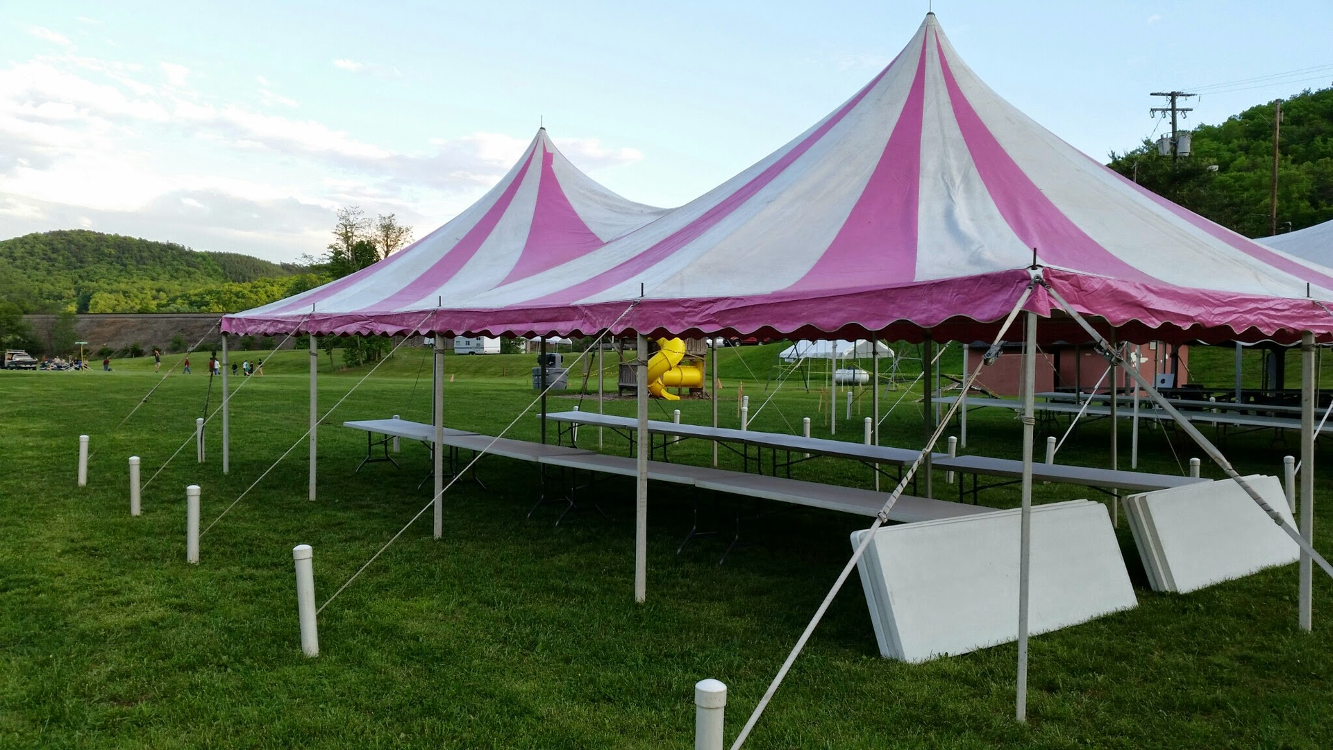 Pink Canopies for Events